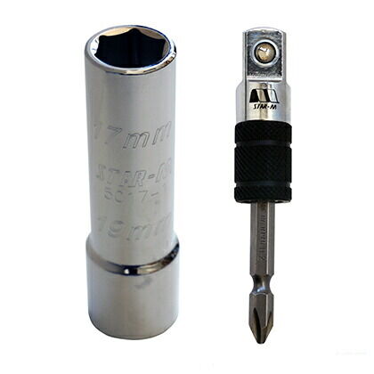 ニコソケ ソケットアダプター(両頭ビット付) 17x19 5017-1 1個