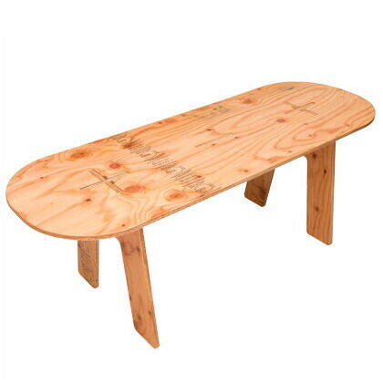 PANELLONGTABLE無塗装 ナチュラル W1040xD360xH372mm YK-PF07-002 1