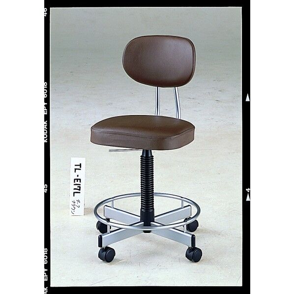 導電性チェアー ブラック W400×D450×H835~1020(SH510~695)mm TL-E17LBK 1台