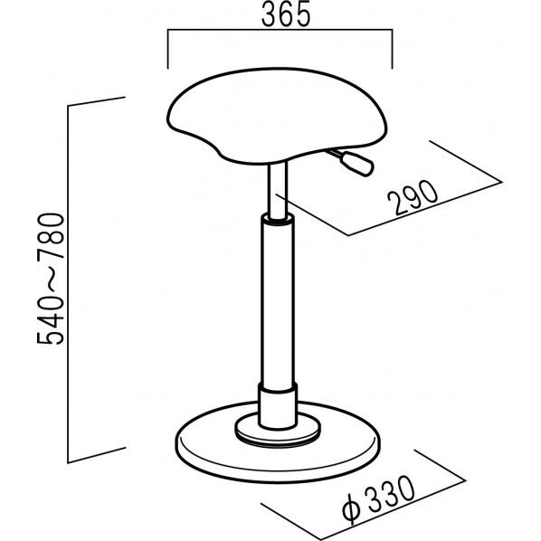 ツイストスツール レッド レッド W330xD330xH540-780 TWS-240 RD 1台