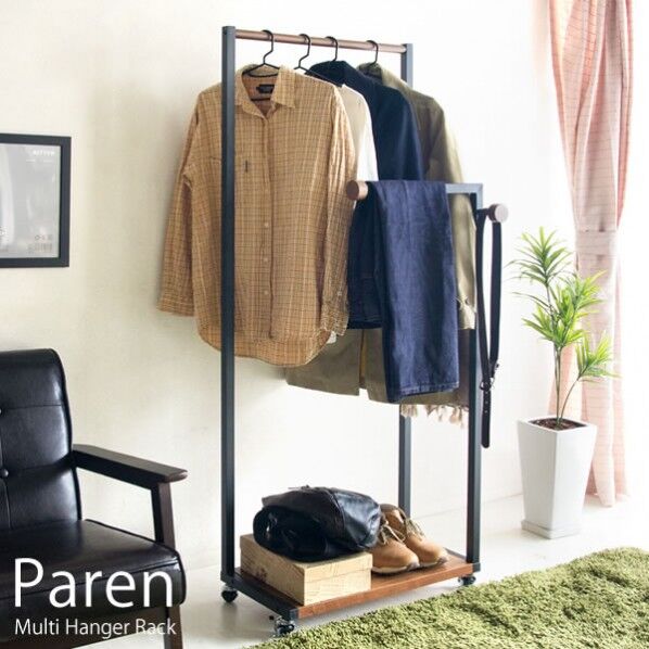 送料無料】Factory Black Hanger Rack W60 