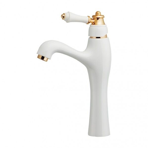 シングルレバー混合栓 白(ホワイト) ミドル 183-203K 1個