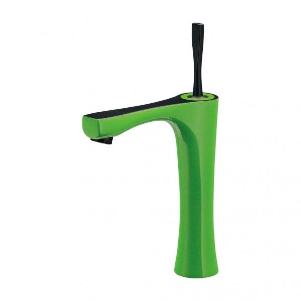 シングルレバー混合栓 ライムグリーン ミドル 183-233-GR 1個
