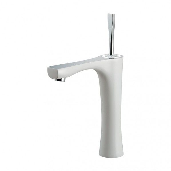 シングルレバー混合栓 ホワイト ミドル 183-233-W 1個