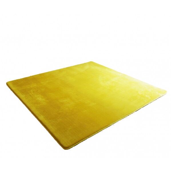 低反発高反発フランネルラグ マスタード 幅130×長さ190cm LM-101 1本