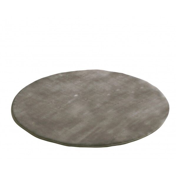 低反発高反発フランネルラグ グレージュ 幅140cm円形 LM-101 1本