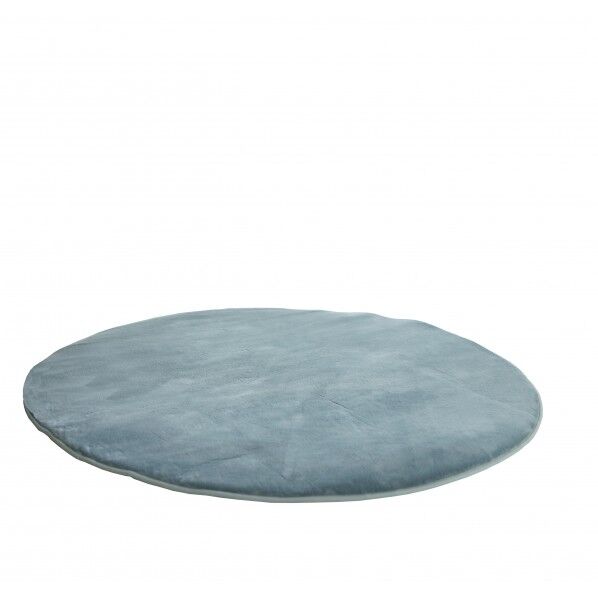 低反発高反発フランネルラグ スモークブルー 幅140cm円形 LM-101 1本