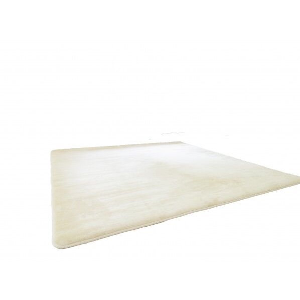 低反発高反発フランネルラグ アイボリー 幅190×長さ190cm LM-101 1本