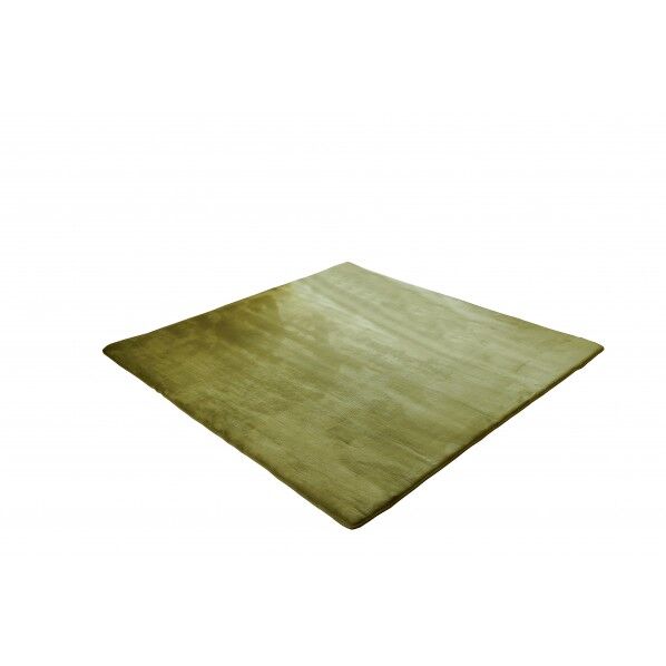 低反発高反発フランネルラグ モスグリーン 幅190×長さ190cm LM-101 1本