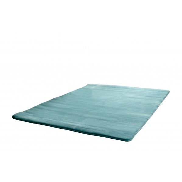 低反発高反発フランネルラグ ブリタニーブルー 幅190×長さ190cm LM-101 1本