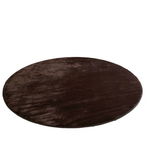 低反発高反発フランネルラグ ブラウン 幅190cm円形 LM-101 1本