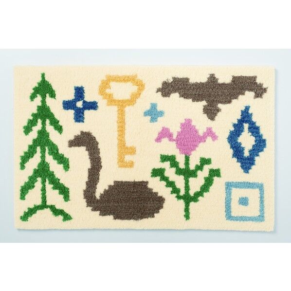 玄関マット バースオブザワールド ミックス 幅50×長さ80cm 143-00141 1本