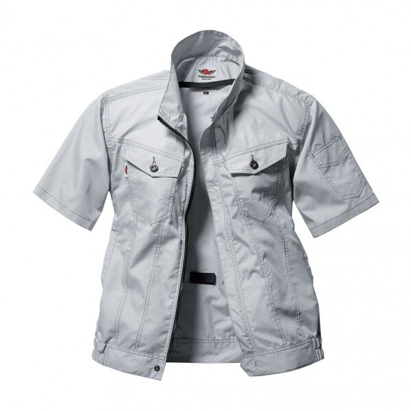 半袖ブルゾン グレー 5L 胸囲(cm)138x着丈(cm)74x肩幅(cm)58x袖丈(cm)28 TR2251-39-5L 1着