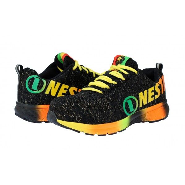 セーフティースニーカー ゴールドラメブラック 25.0cm NES03-250 1足