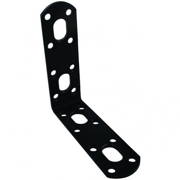 ザ・ステー 黒 L型 T3×W25×A82×B82(mm) ブラック 00063378 1個