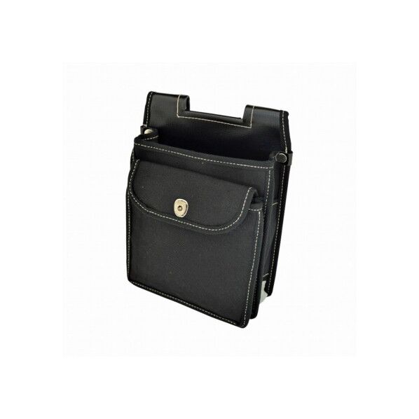 マルキン印 内側ポケット付帆布/角丸鋲無YKIIIー01F フタ付 黒 183020097 1本