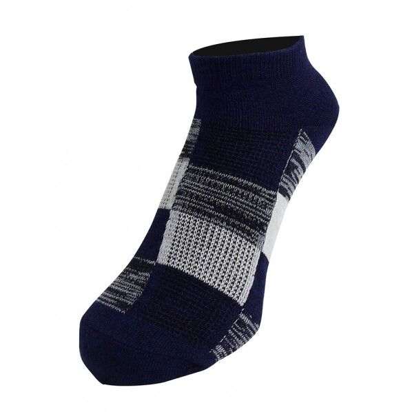 Ag+ ブロック柄スニーカーソックス 消臭 先丸 ショート丈