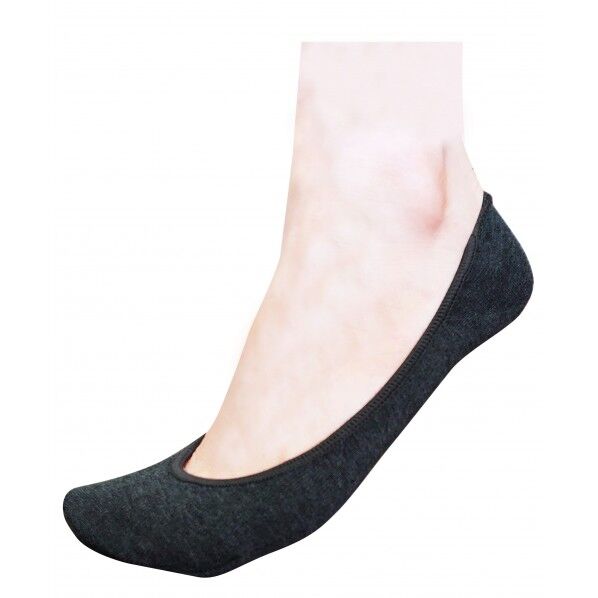 脱げないココピタ レディース ニットタイプ 浅履き スニーカーソックス チャコール 23cm~25cm 730-312E24-80 1足