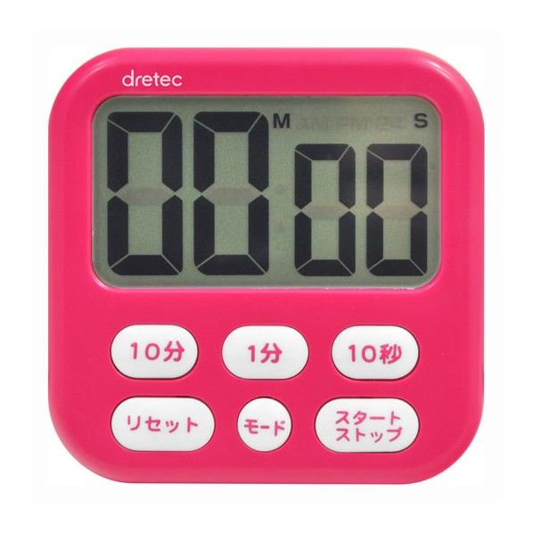 大画面タイマー 6 ピンク T-542PK 1個