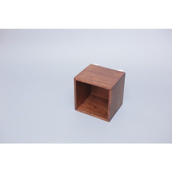 すのこに掛けられる家具 箱1マス ダークブラウン 18.5×17.5×18.5cm KB-1DB 8個