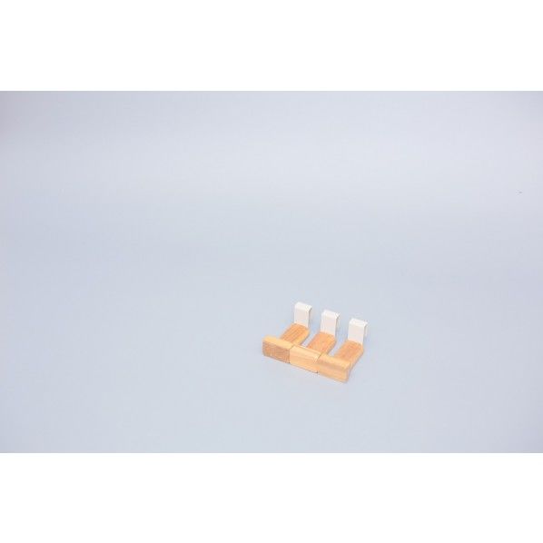 すのこに掛けられる家具 木製フック3個セット ダークブラウン 4.5×9.2×4.5cm(1個あたり) KF-103DB 6個