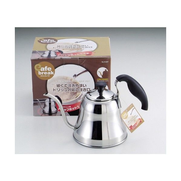 カフェブレイク IH対応ステンレスコーヒードリップポット 1.1L