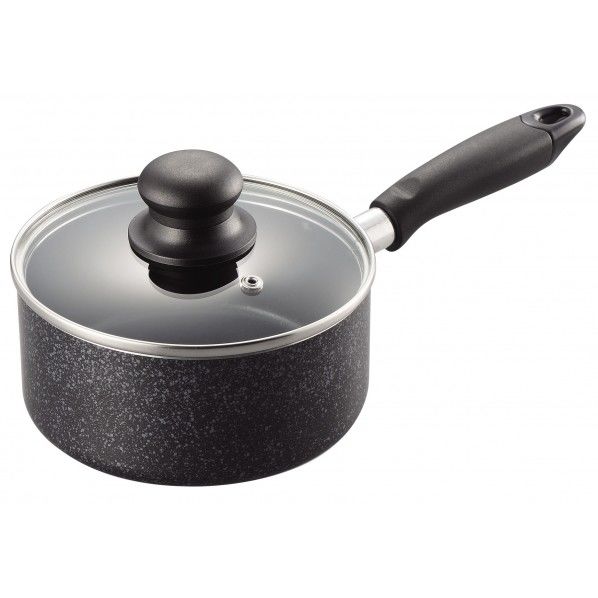 マーブルセレクト IH対応片手鍋 16cm ガラス蓋付 31.5×16.5×13cm HB-2722 1個