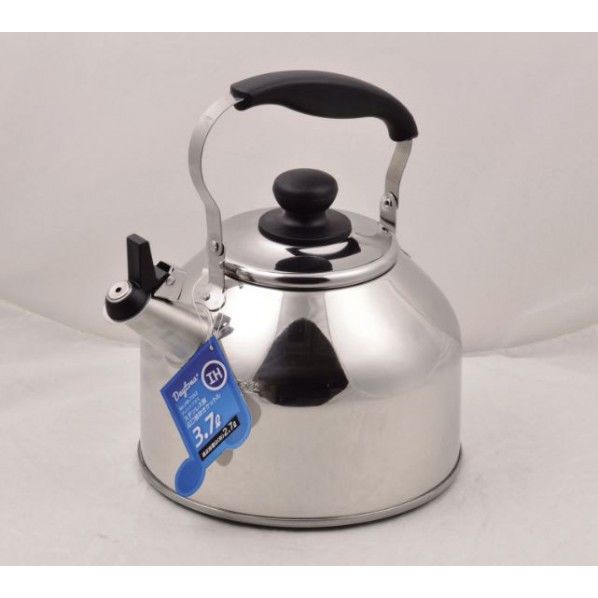 デイトナプラス IH対応ステンレス広口笛吹きケトル 3.7L 250×205×260mm HB-7352 1個