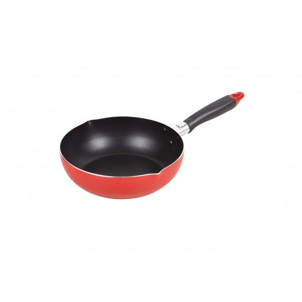 ニューフォア ふっ素加工 IH対応深型フライパン 24cm 41.5×25.5×11.2cm HB-8045 1個