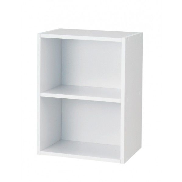 カラーボックス 2段 T-2 ホワイト 440×275×590mm N-9836 1個