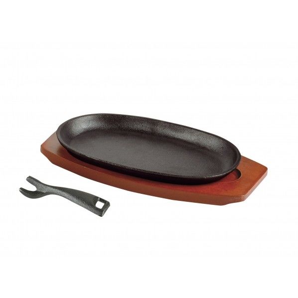 スプラウト 鉄鋳物製ステーキ皿 木製プレート HB-3025 1個