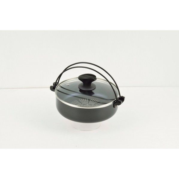 NEW贅の極み ブルーダイヤモンドコート IH対応すきやき鍋 20cm ガラス蓋付 24.5×20.5×12.5cm HB-3256 1個