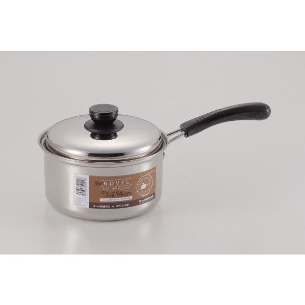 NEWノヴェル ステンレス製片手鍋 14cm 31×15.5×12.5cm HB-3622 1個