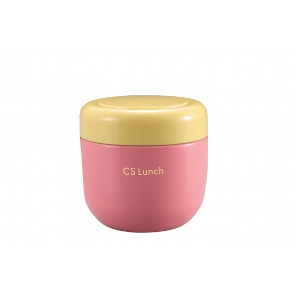 CSランチ フードポット 300ml(スープジャー) ピンク 100×100mm UE-3357 1個