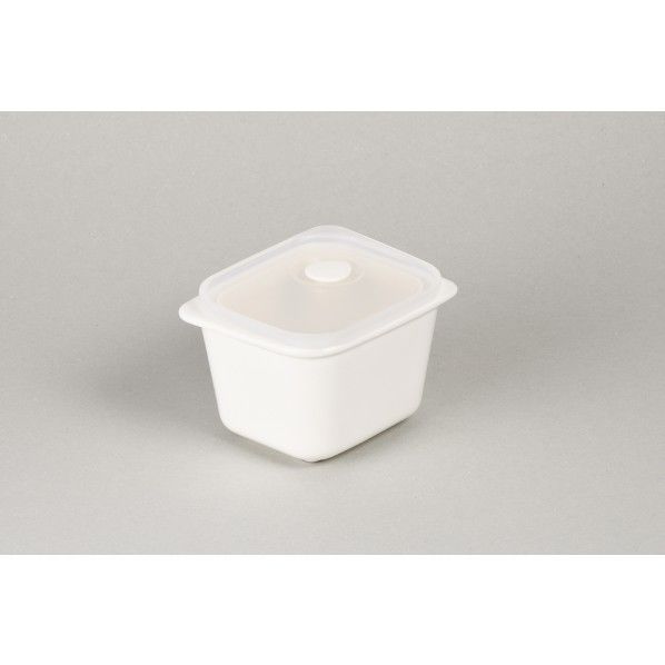 New Style 磁器製角型保存容器 深型 S 12×9.5×8cm LD-94 1個