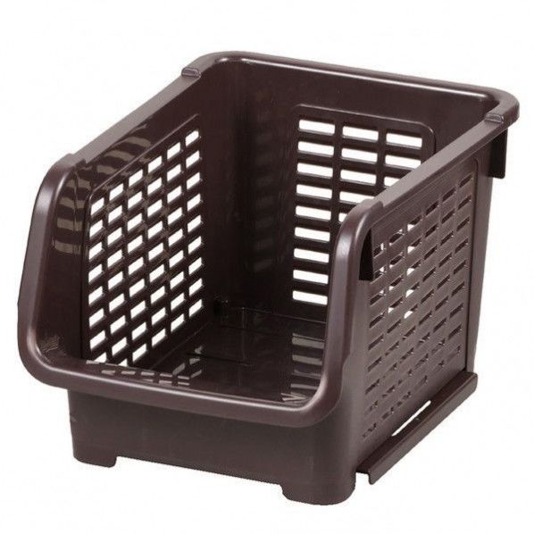 Style+ 積み重ねストッカーキャスター付 ブラウン 23.5×32×21cm LD-96 1個