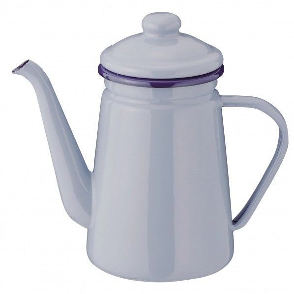 ブレイクタイム ホーロー コーヒー ポット 1.1L ブルーグレー 205×110×195mm HB-1629 1個