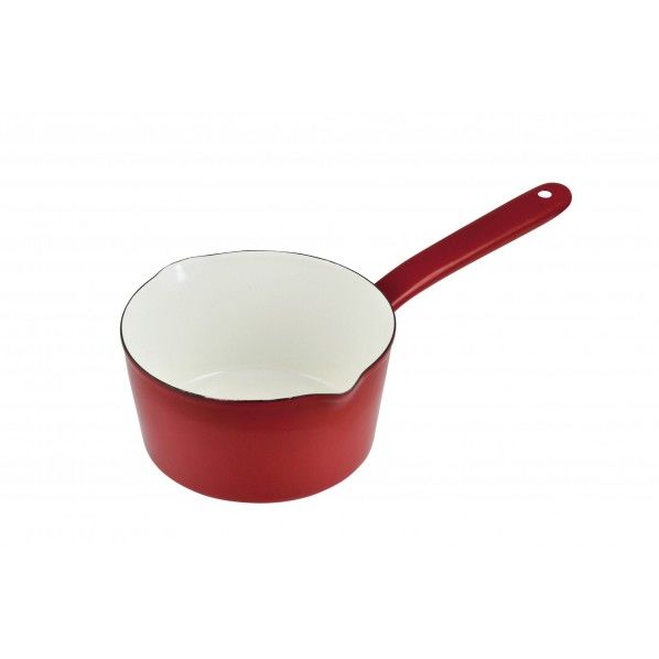 プチクック ホーローミルクパン 15cm レッド 310×155×95mm HB-2081 1個