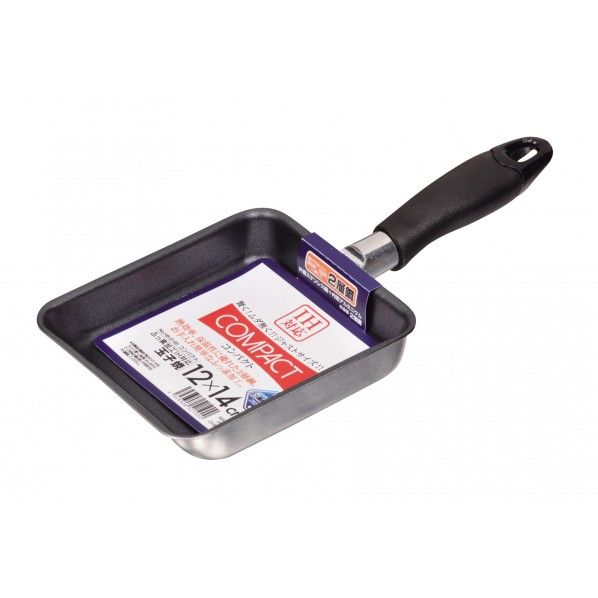 コンパクト フッ素加工 IH対応2層鋼ミニ卵焼き 12×14cm