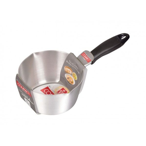 コンパクト ガス火専用アルミ行平鍋 14cm 280×150×90mm HB-2206 1個