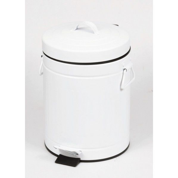 クラウス ペダルペール 5L(ふた付きゴミ箱) ホワイト 220×260×310mm HB-2217 1個