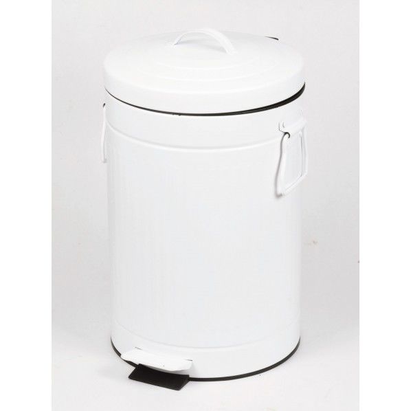 クラウス ペダルペール 12L(ふた付きゴミ箱) ホワイト 265×315×425mm HB-2219 1個