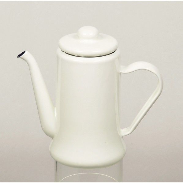 カフェテリア ホーローコーヒーポット 1.1L ホワイト 20.5×11×19.5cm HB-2582 1個