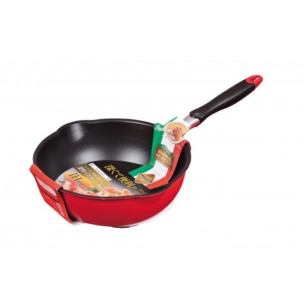 セモリナ ふっ素加工IH対応深型パスタパン 26cm 470×295×150mm HB-342 1個