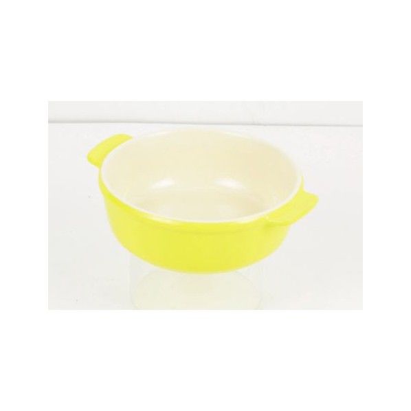 オーブンシェフ 耐熱丸深皿 イエロー 18×15×5.5cm L-1832 1個