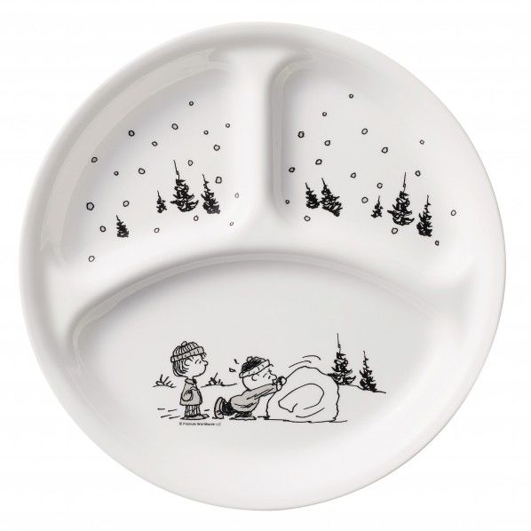 コレール スヌーピーモノトーン ランチ皿 大 J310-SPMT 260mm CP-9393 1個