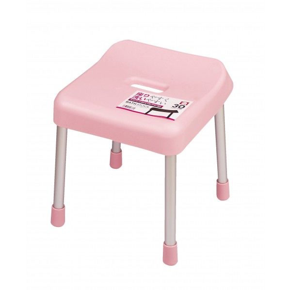 スタイルピュア バススツール 30cm ピンク 300×300×335mm H-4336 1個