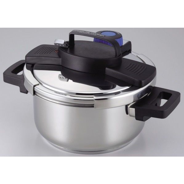 3層底 ワンタッチレバー IH対応圧力鍋 4.0L 350×260×205mm H-5388 1個