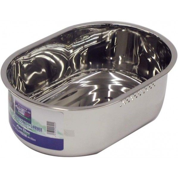 アクアシャイン ステンレス製スリム小判型洗桶