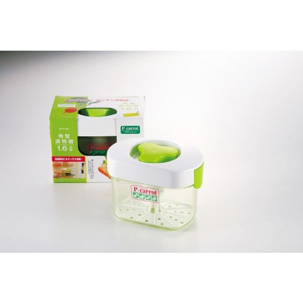 プチキャロット 角型漬物器 1.6L 190×120×140mm H-7691 1個